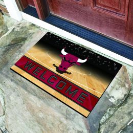 Chicago Bulls Flocked Rubber Doormat - 18 x 30