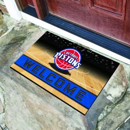 Detroit Pistons Flocked Rubber Doormat - 18 x 30