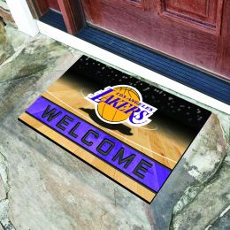 Los Angeles Lakers Flocked Rubber Doormat - 18 x 30