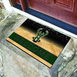 Milwaukee Bucks Flocked Rubber Doormat - 18 x 30