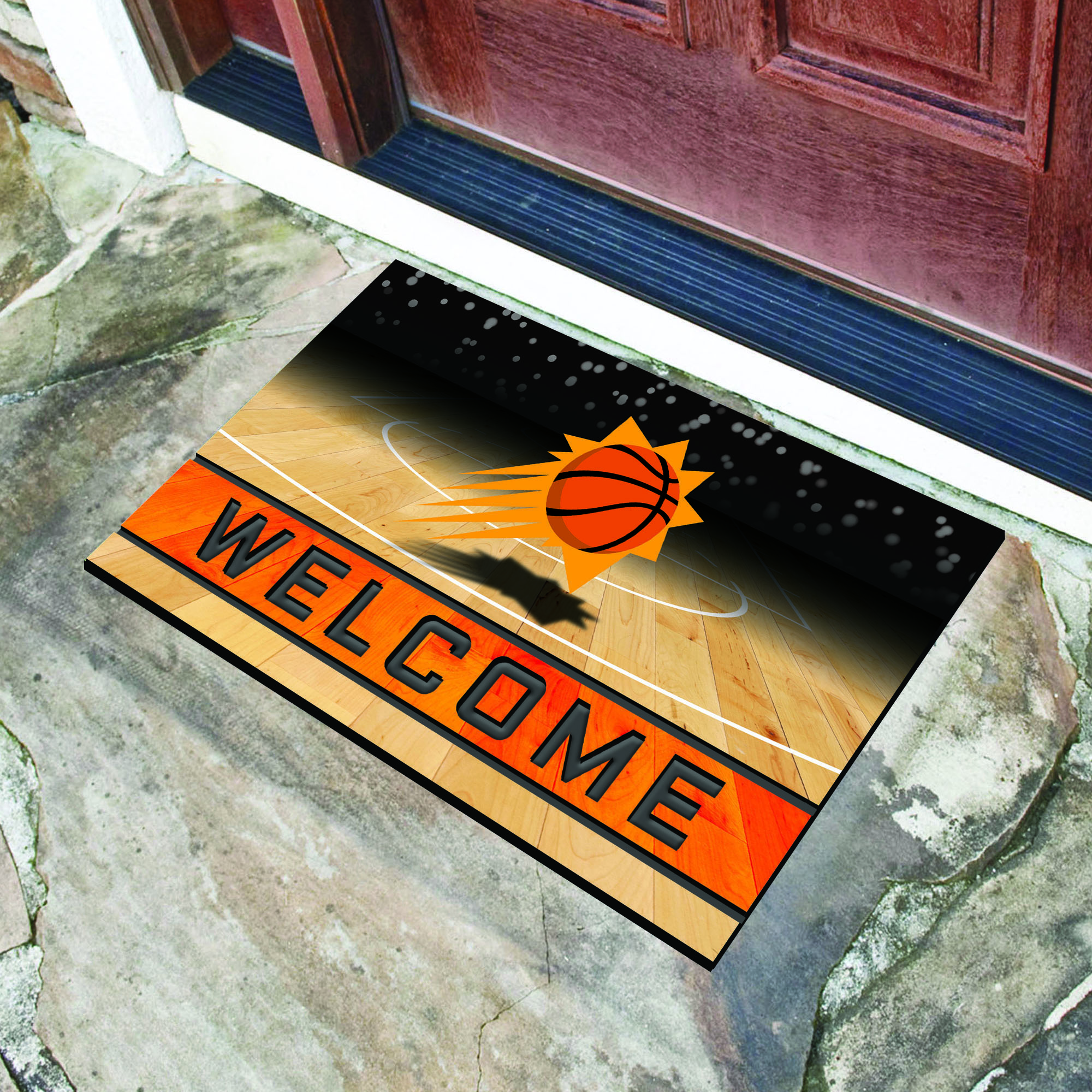 Phoenix Suns Flocked Rubber Doormat - 18 x 30