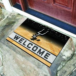 San Antonio Spurs Flocked Rubber Doormat - 18 x 30