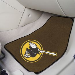 San Diego Padres 2pc Carpet Car Mat Set â€“ 17 x 27 Brown