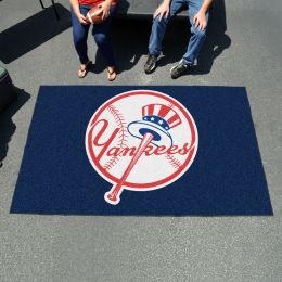 New York Yankees Outdoor Ulti-Mat - 60 x 96 Bat in Hat Logo