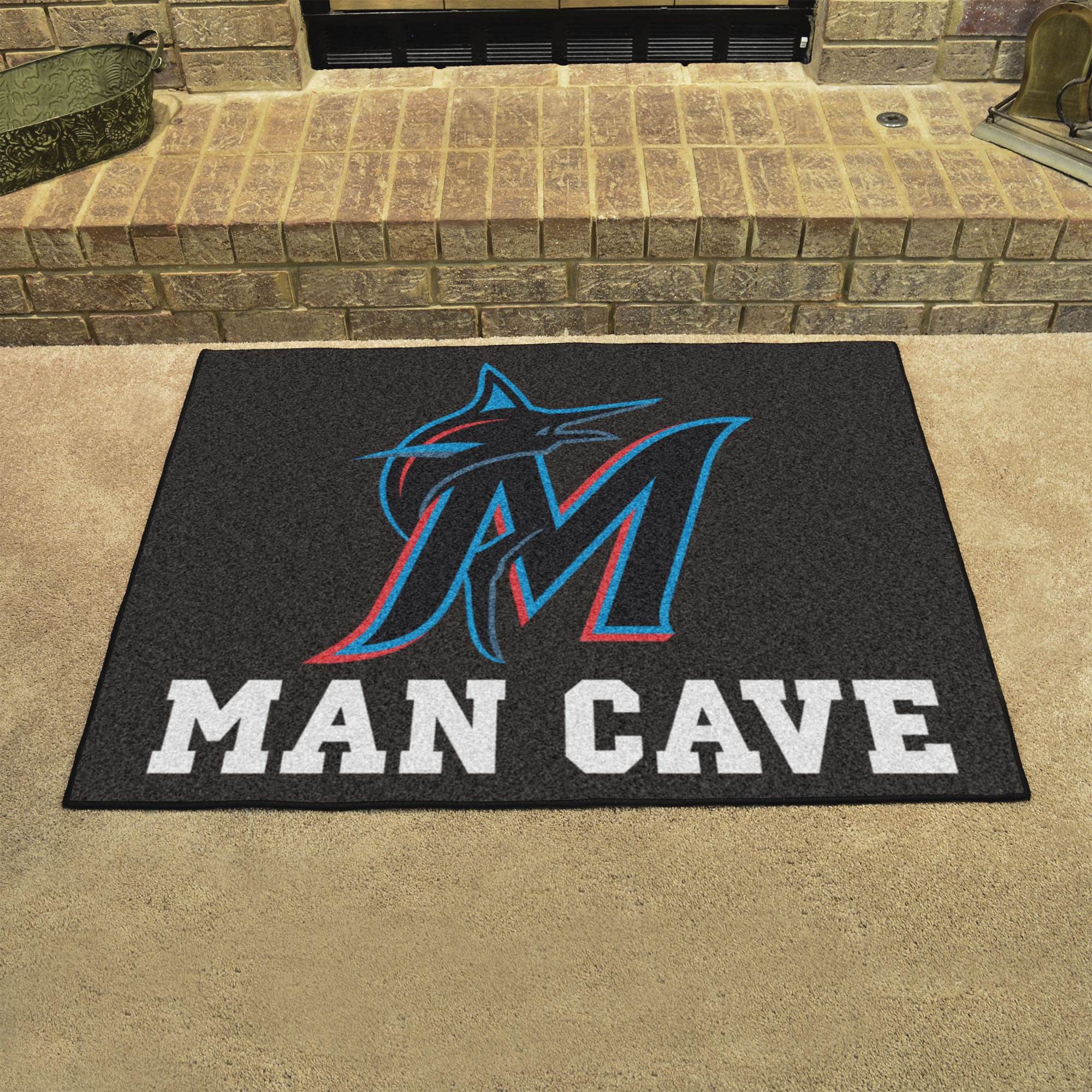 Marlins Man Cave All Star Mat â€“ 34 x 44.5