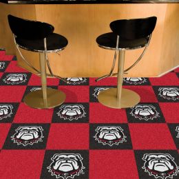 Georgia Bulldogs & Lady Bulldogs Team Carpet Tiles - 45 sq ft