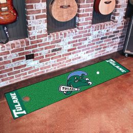 Tulane Green Wave Putting Green Mat â€“ 18 x 72