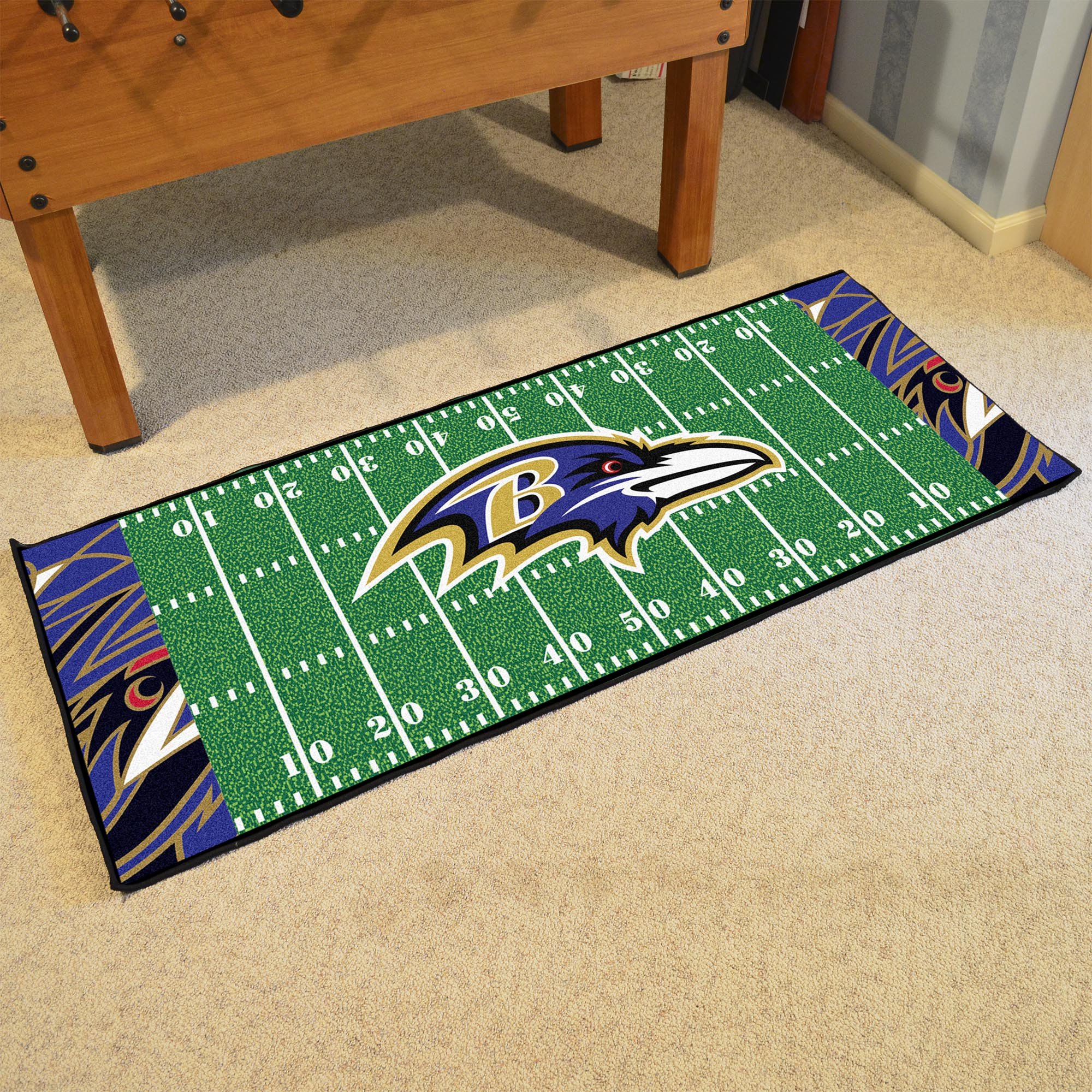 Baltimore Ravens Quick Snap Runner Mat - 29.5 x 72