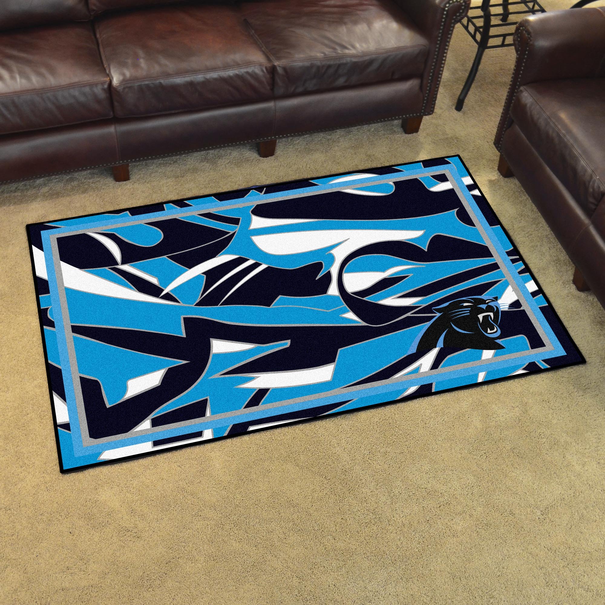 Carolina Panthers Quick Snap Area Rug - Nylon 4â€™ x 6â€™