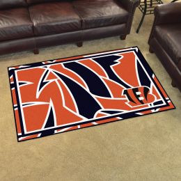 Cincinnati Bengals Quick Snap Area Rug - Nylon 4â€™ x 6â€™