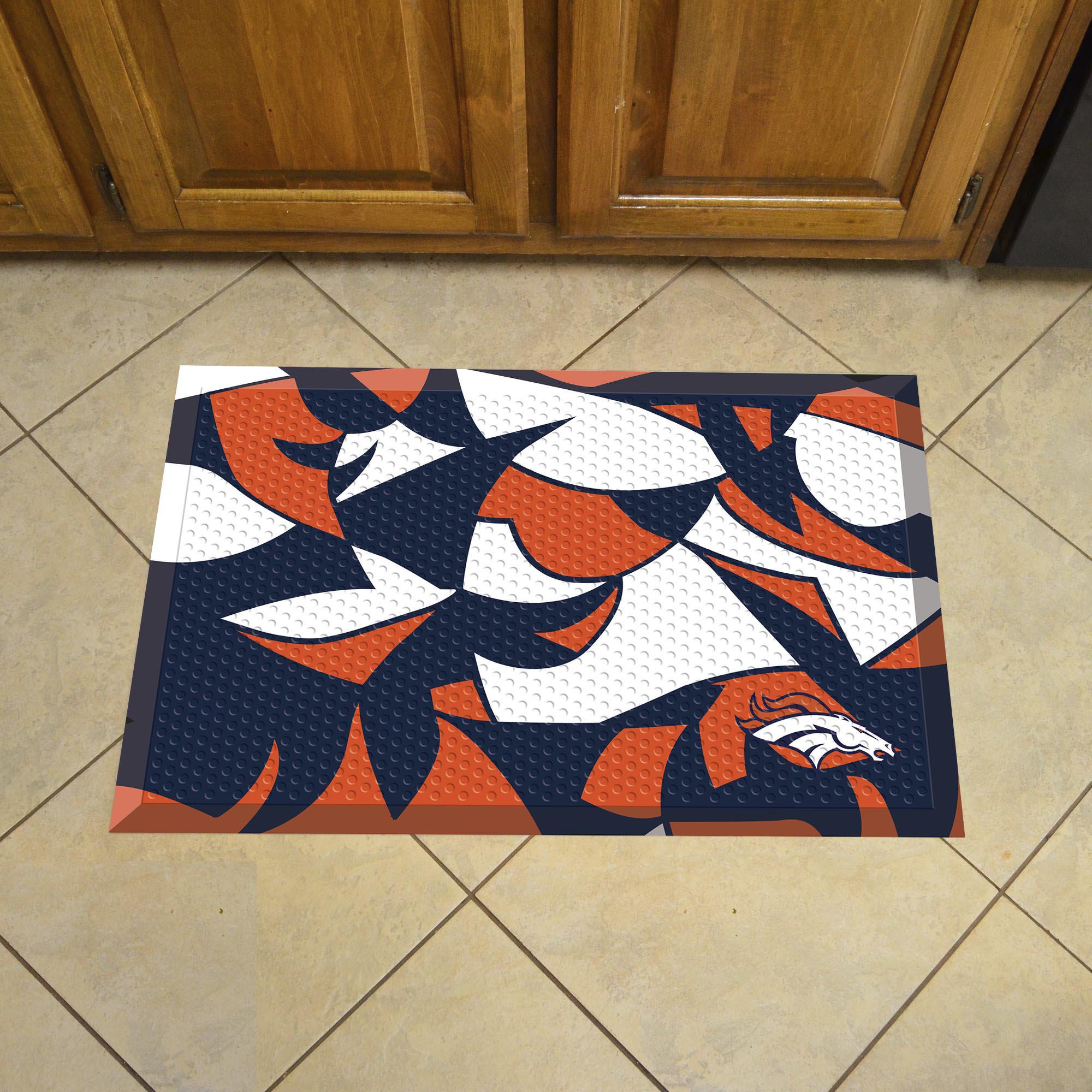 Denver Broncos Quick Snap Scrapper Doormat - 19 x 30 rubber