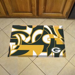 Green Bay Packers Quick Snap Scrapper Doormat - 19 x 30 rubber