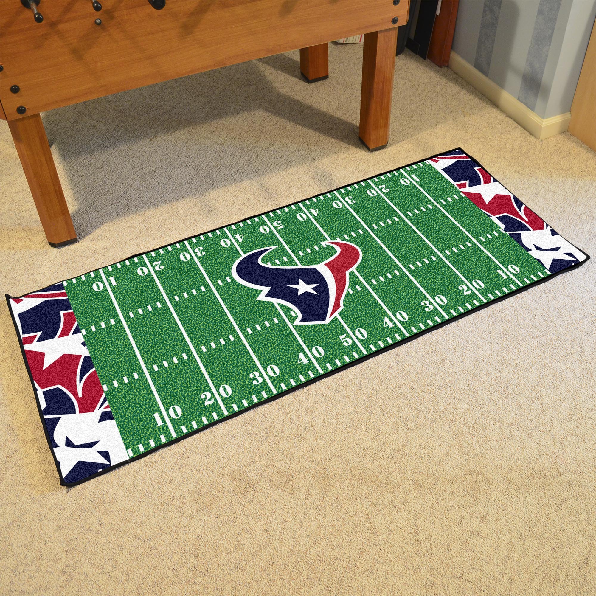 Texans Quick Snap Field runner Mat - Nylon 30 x 72