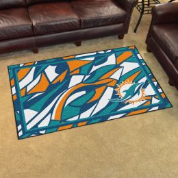 Miami Dolphins Quick Snap Area Rug - Nylon 4â€™ x 6â€™