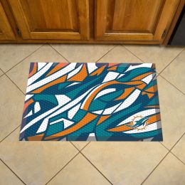 Miami Dolphins Quick Snap Scrapper Doormat - 19 x 30 rubber