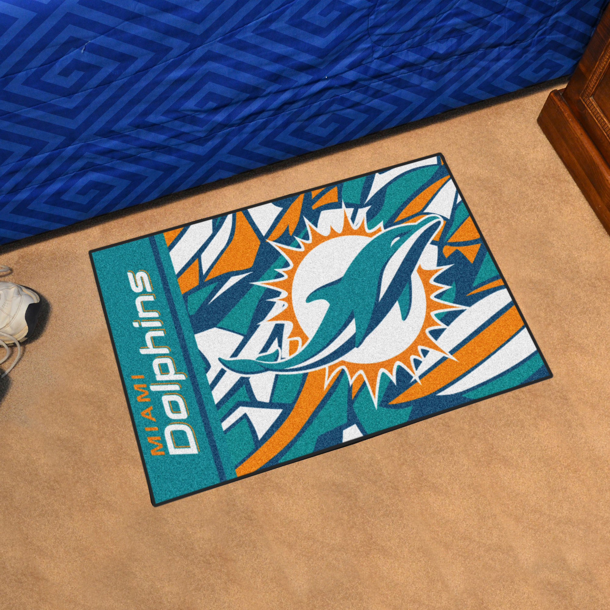 Miami Dolphins Quick Snap Starter Doormat - 19x30