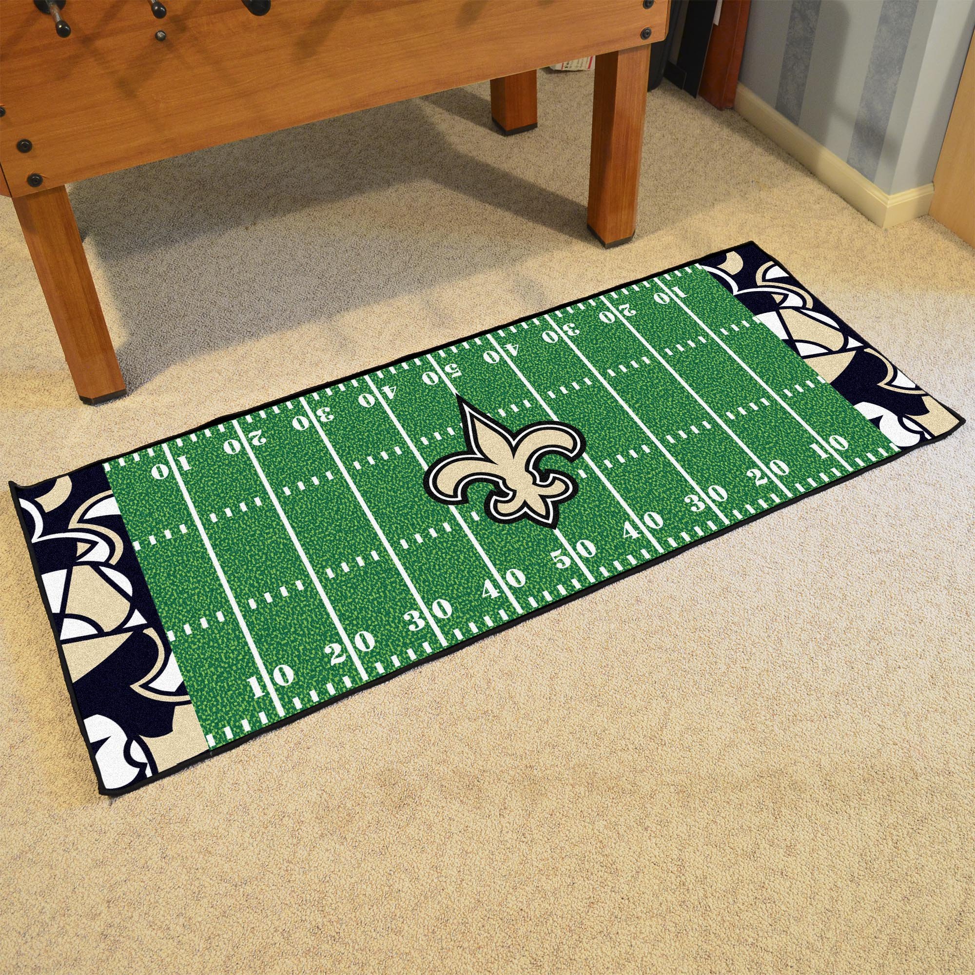 Saints Quick Snap Field runner Mat - Nylon 30 x 72