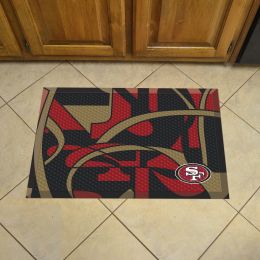 San Francisco 49ers Quick Snap Scrapper Doormat - 19 x 30 rubber