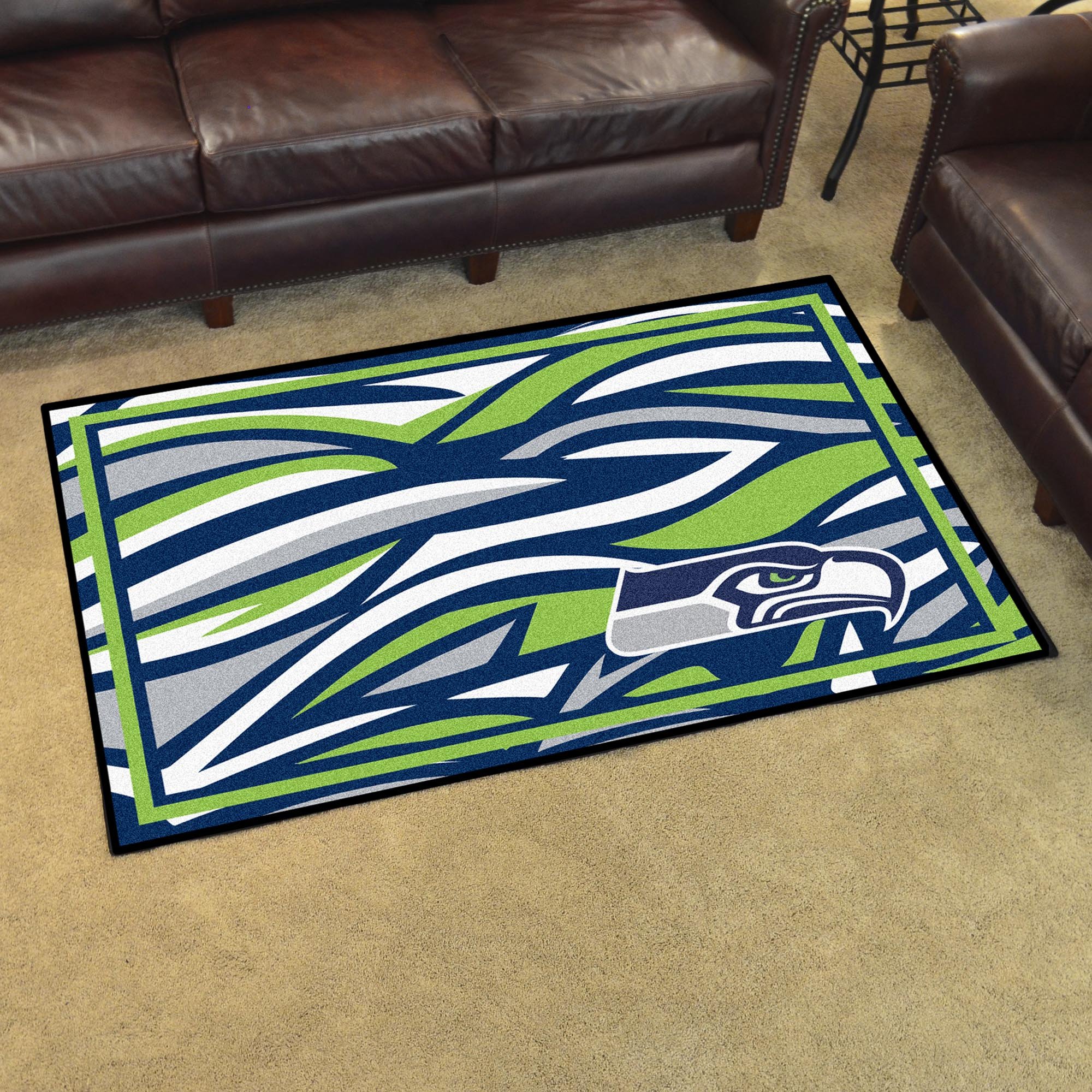 Seattle Seahawks Quick Snap Area Rug Nylon 4â€™ x 6â€™