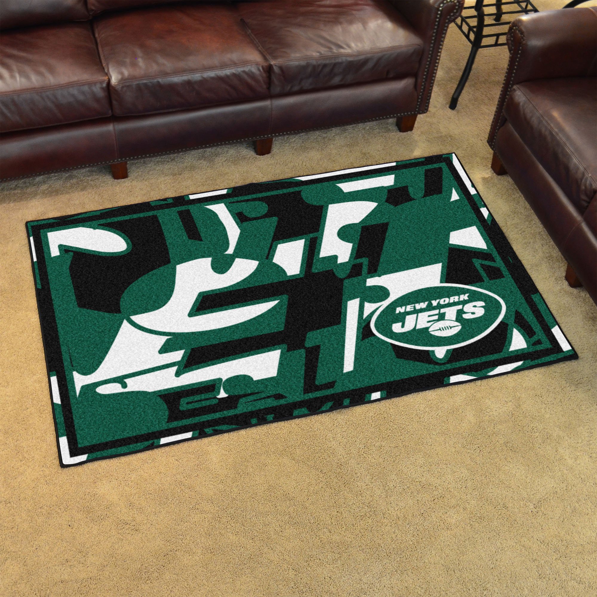 New York Jets Quick Snap Area Rug Nylon 4â€™ x 6â€™