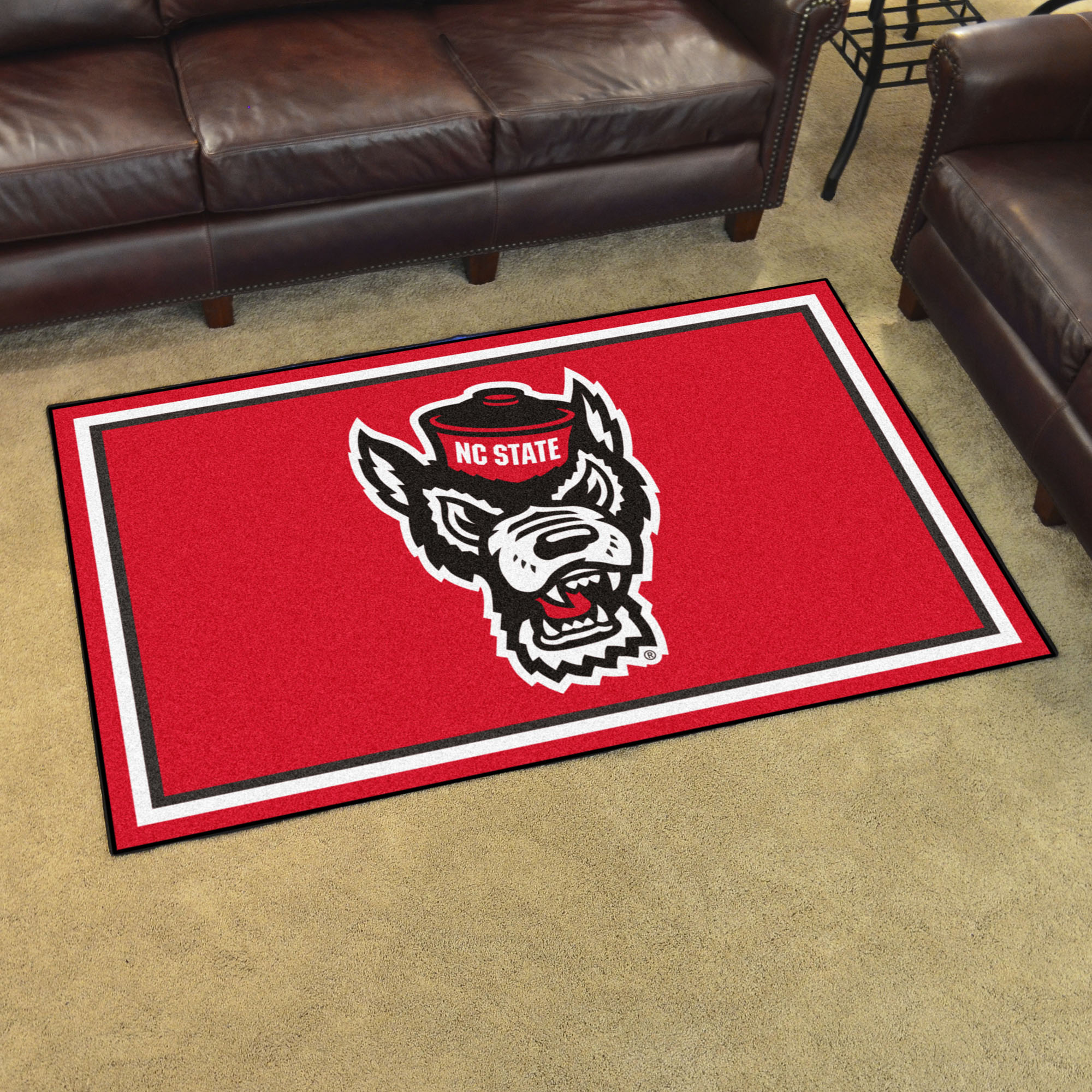 NC State Wolfpack 27" Roundel Area Rug Floor Mat 