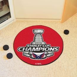 Washington Capitals 2018 Stanley Cup Champions Hockey Puck Shaped Area Rug - 27"