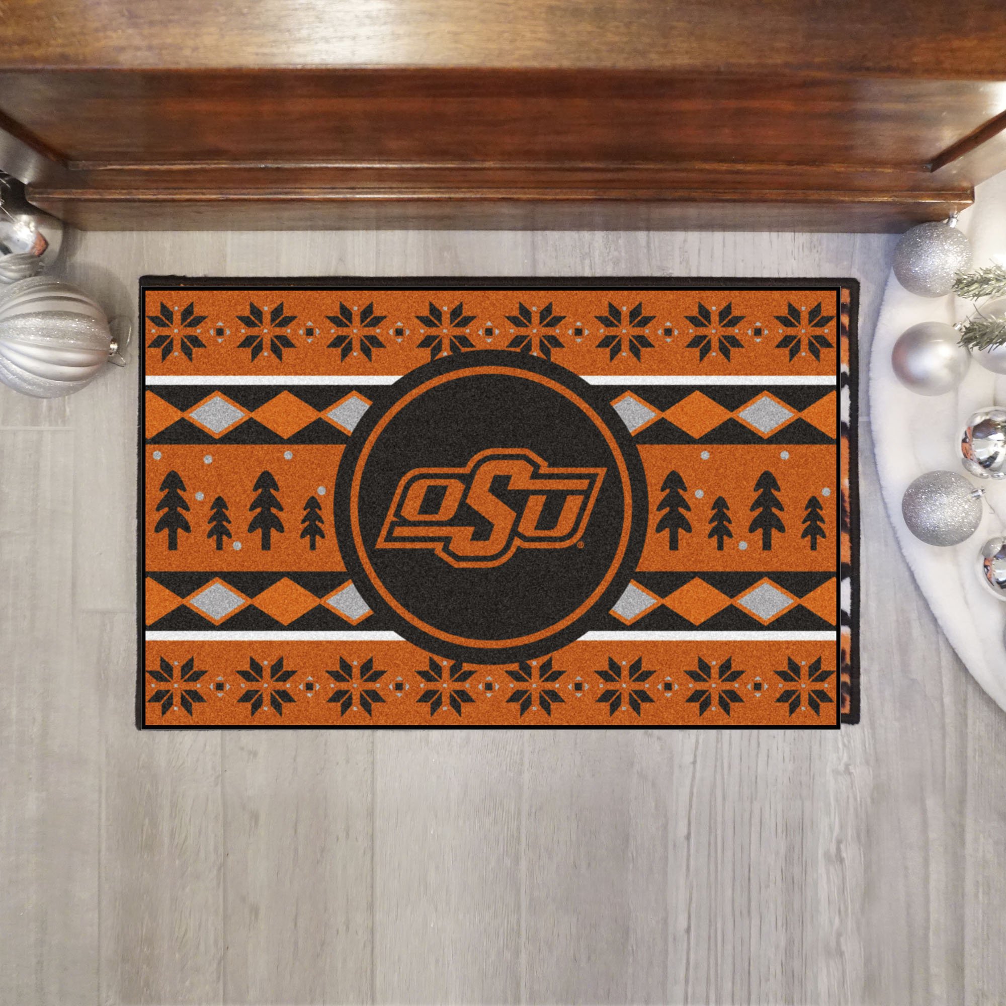 Oklahoma State University Holiday Sweater Starter Doormat - 19x30