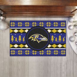 Ravens Holiday Sweater Starter Doormat - 19 x 30