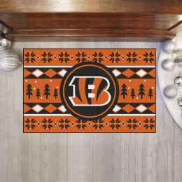 Bengals Holiday Sweater Starter Doormat - 19 x 30