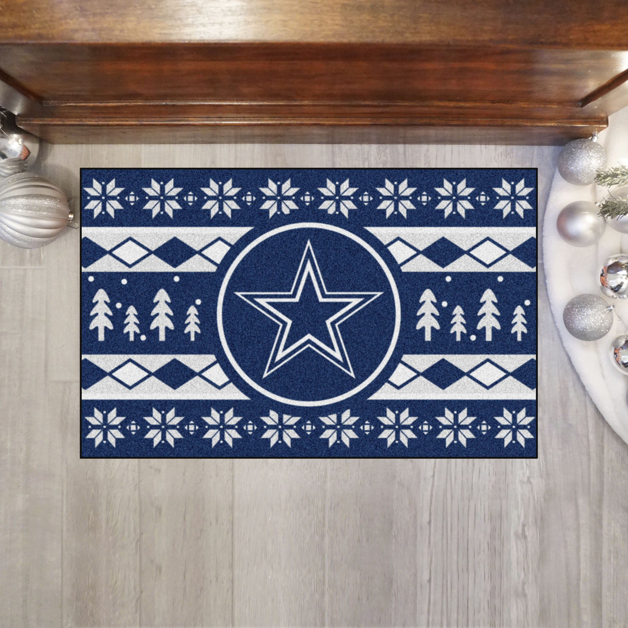 Cowboys Holiday Sweater Starter Doormat - 19 x 30