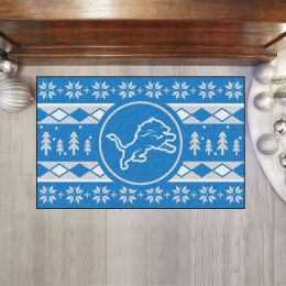 Lions Holiday Sweater Starter Doormat - 19 x 30
