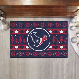 Texans Holiday Sweater Starter Doormat - 19 x 30