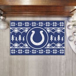 Colts Holiday Sweater Starter Doormat - 19 x 30