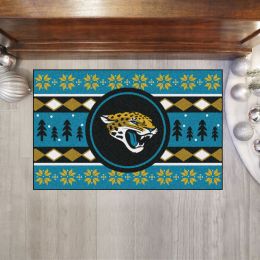 Jaguars Holiday Sweater Starter Doormat - 19 x 30