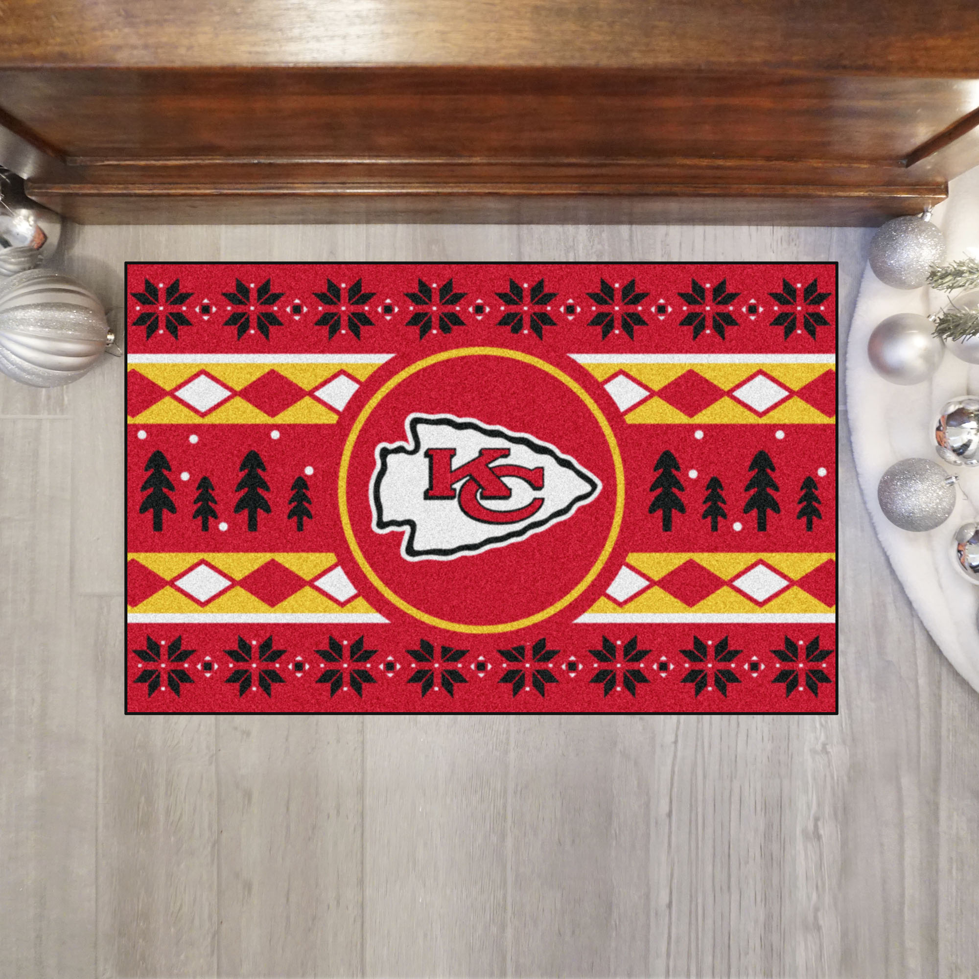 Chiefs Holiday Sweater Starter Doormat - 19 x 30