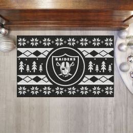 Raiders Holiday Sweater Starter Doormat - 19 x 30