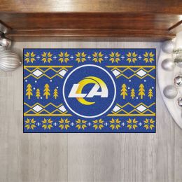 Rams Holiday Sweater Starter Doormat - 19 x 30