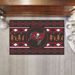 Buccaneers Holiday Sweater Starter Doormat - 19 x 30