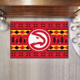 Atlanta Hawks Holiday Sweater Starter Doormat - 19x30