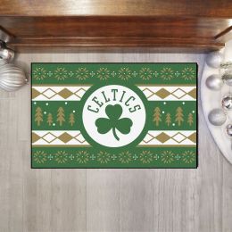 Boston Celtics Holiday Sweater Starter Doormat - 19x30