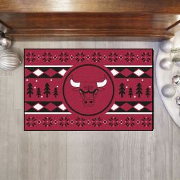 Chicago Bulls Holiday Sweater Starter Doormat - 19x30