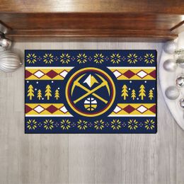 Denver Nuggets Holiday Sweater Starter Doormat - 19x30