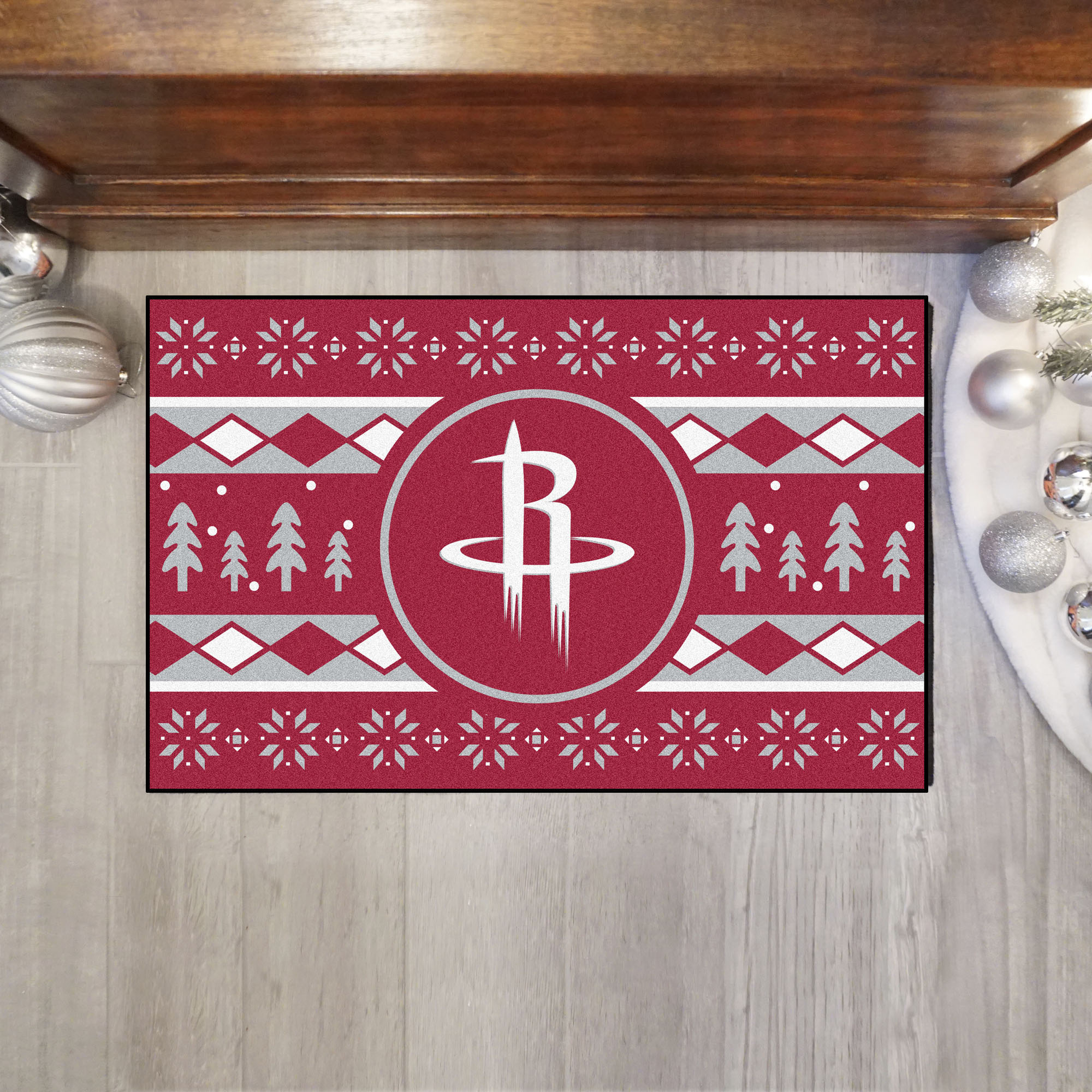 Houston Rockets Holiday Sweater Starter Doormat - 19x30