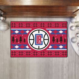 Los Angeles Clippers Holiday Sweater Starter Doormat - 19x30