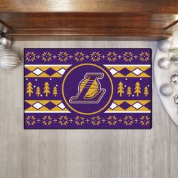 Los Angeles Lakers Holiday Sweater Starter Doormat - 19x30