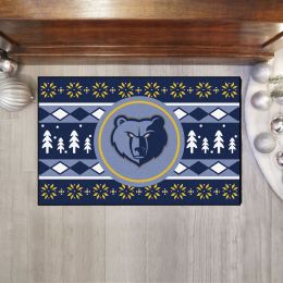Memphis Grizzlies Holiday Sweater Starter Doormat - 19x30
