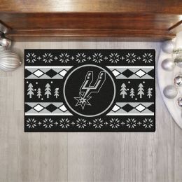 San Antonio Spurs Holiday Sweater Starter Doormat - 19x30