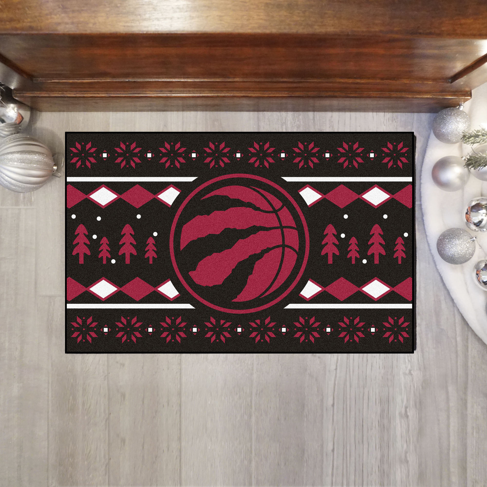 Toronto Raptors Holiday Sweater Starter Doormat - 19x30