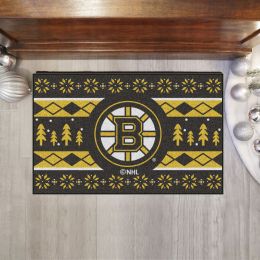 Bruins Holiday Sweater Starter Doormat - 19 x 30