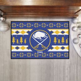 Sabres Holiday Sweater Starter Doormat - 19 x 30